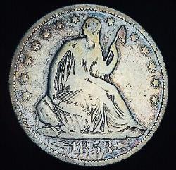 1853 Seated Liberty Half Dollar 50C ARROWS RAYS Ungraded Silver US Coin CC18030