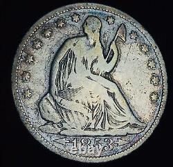 1853 Seated Liberty Half Dollar 50C ARROWS RAYS Ungraded Silver US Coin CC18030