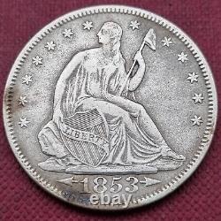1853 Seated Liberty Half Dollar 50c Better Grade XF #57968