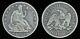 1853 Seated Liberty Half Dollar Arrows & Rays Philadelphia Mint Silver 50c Coin