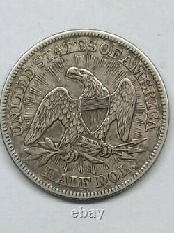 1853 Seated Liberty Half Dollar Au Details Rays And Arrows