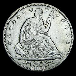 1853 Seated Liberty Half Dollar Silver - Nice Type Coin - #XD239