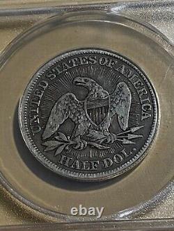 1853 US Seated Liberty Arrows and Rays Half Dollar Graded F15 by ANACS