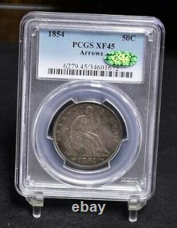 1854 Liberty Seated Half Dollar with Arrows PCGS CAC XF45 (#31478)