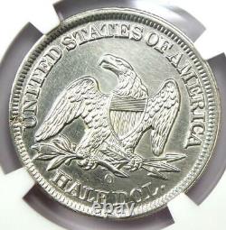 1854-O Arrows Seated Liberty Half Dollar 50C NGC AU Details Rare Date Coin