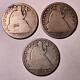 1854-o Lot Of 3 Seated Liberty Half Dollars Good G Coins #5668