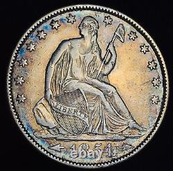 1854 O Seated Liberty Half Dollar 50C Arrows CHOICE 90% Silver US Coin CC18351