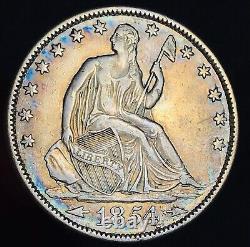 1854 O Seated Liberty Half Dollar 50C Arrows CHOICE 90% Silver US Coin CC18351