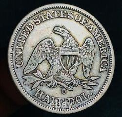 1854 O Seated Liberty Half Dollar 50C Arrows Choice Good US Silver Coin CC10361