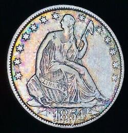 1854 O Seated Liberty Half Dollar 50C Arrows Ungraded 90% Silver US Coin CC11526