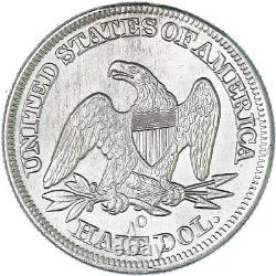 1854 O Seated Liberty Half Dollar 90% Silver Arrows AU+ Slider SL See Pics Q607