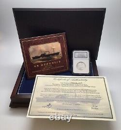 1854-O Seated Liberty Half Dollar Arrows NGC Shipwreck SS Republic Box/COA