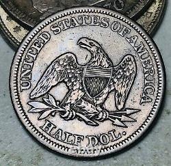 1854 Seated Liberty Half Dollar 50C Arrows CHOICE Good US Silver Coin CC11879