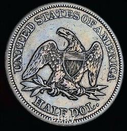 1854 Seated Liberty Half Dollar 50C Arrows CHOICE Good US Silver Coin CC11879