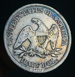 1854 Seated Liberty Half Dollar 50C Arrows DIE CRACKS Good US Silver Coin CC6123