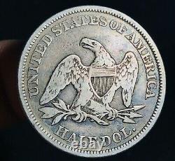 1854 Seated Liberty Half Dollar 50C Arrows Ungraded Good US Silver Coin CC10149