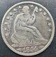 1854 Seated Liberty Silver. 90% Half Dollar Coin Vg/f