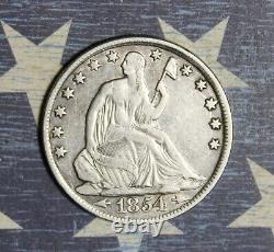 1854-o Seated Liberty Silver Half Dollar Collector Coin Free Shipping