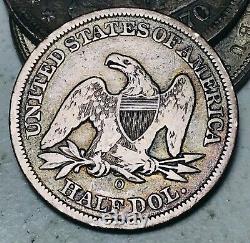 1855 O Seated Liberty Half Dollar 50C Arrows Ungraded 90% Silver US Coin CC11880