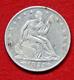 1855-o Seated Liberty Silver Half Dollar 50c With Arrows Free Usa Shipping