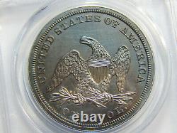 1856 $1 Proof Seated Liberty Dollar PR-63 PCGS, Cameo Obverse! Only 50 Minted