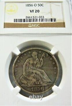 1856 O Seated Liberty Silver Half Dollar NGC VF 20