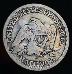 1857 O Seated Liberty Half Dollar 50C COUNTERSTAMP Choice Silver US Coin CS10535