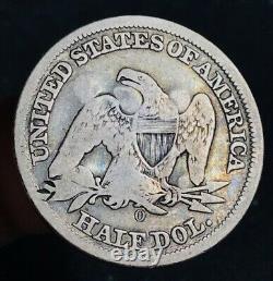 1857 O Seated Liberty Half Dollar 50C COUNTERSTAMP Choice Silver US Coin CS10535