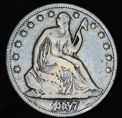 1857 O Seated Liberty Half Dollar 50C Ungraded Choice 90% Silver US Coin CC19917