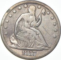 1857-S Seated Liberty Half Dollar WB-4 0205