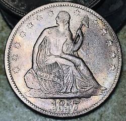 1857 Seated Liberty Half Dollar 50C Ungraded Choice 90% Silver US Coin CC19399