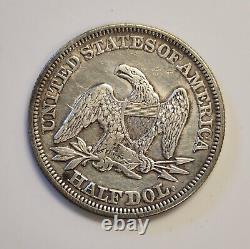 1857 Seated Liberty Half Dollar 50c with AU Details