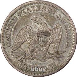 1857 Seated Liberty Half Dollar AU About Uncirculated 90% Silver 50c Type Coin