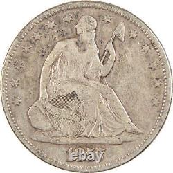1857 Seated Liberty Half Dollar VF Silver 50c Coin SKUI11390