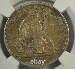 1857 Seated half dollar, NGC AU53