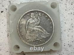 1858 50c Seated Liberty Silver Half Dollar Grand Pa's Collection Don't Miss