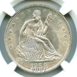 1858 Liberty Seated Half Dollar, NGC MS62