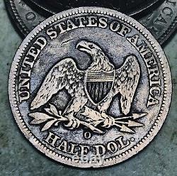 1858 O Seated Liberty Half Dollar 50C Ungraded Choice Silver US Coin CC16519