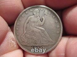 1858-O Silver Seated Liberty Half Dollar