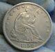 1858-o Seated Liberty Half Dollar 50 Cents, Nice Coin, Free Shipping (9693)