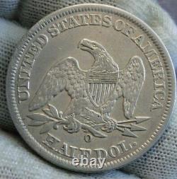 1858-O seated liberty half dollar 50 Cents, Nice Coin, Free Shipping (9693)