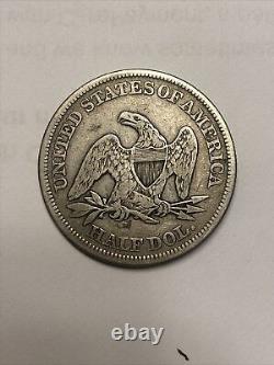 1858-P Seated Half Dollar Full Liberty. Type Coin