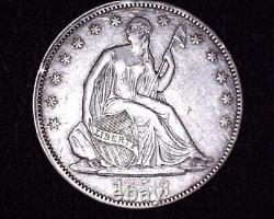 1858 P Seated Liberty Half Dollar Excellent Condition V-1 Resumed # H050