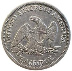 1858 Seated Liberty Half Dollar 50C 0004