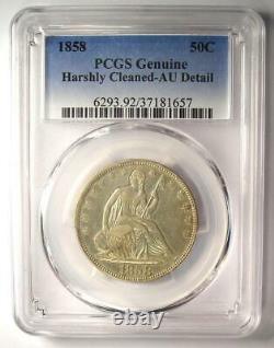 1858 Seated Liberty Half Dollar 50C Coin Certified PCGS AU Details