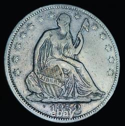 1858 Seated Liberty Half Dollar 50C Ungraded Choice 90% Silver US Coin CC20278