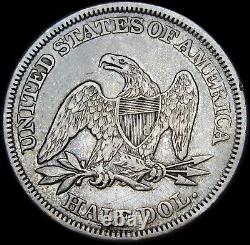 1858 Seated Liberty Half Dollar Silver - Nice Type Coin - #U017