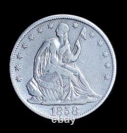 1858-o Seated Liberty Half Dollar! In Amazing Condition