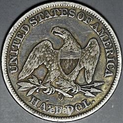 1858 o Seated Liberty Half Dollar, a original higher grade Half Dollar