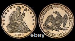 1859 Liberty Seated Half Dollar PCGS UNC- Details